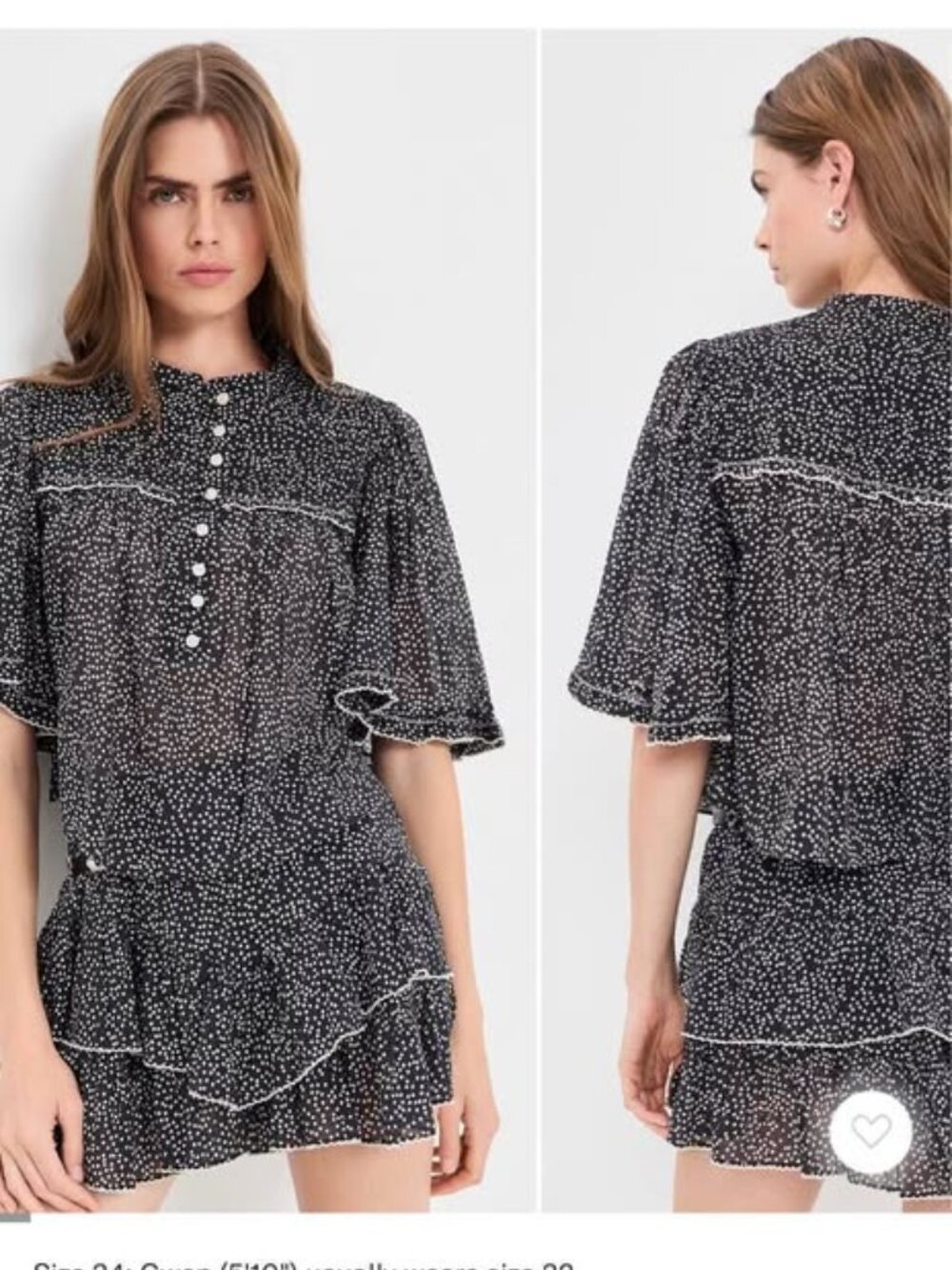 Isabel Marant Étoile Douna Blouse in Black/Ecru - Picture 2 of 5